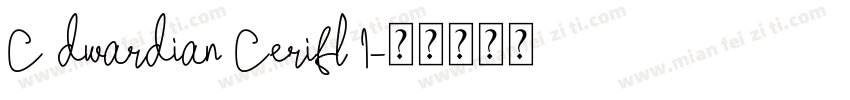 C dwardian Cerifl I字体转换